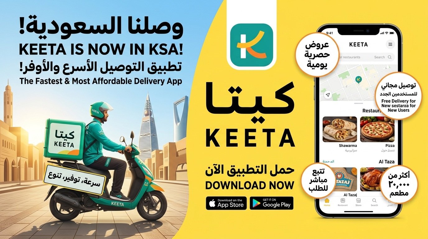 Keeta Delivery App Promotion Saudi Arabia